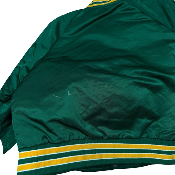 VTG MLB OAKLAND A's Athletics KIDS Starter Satin Bomber Jacket Sz‎ M - Picture 10 of 15